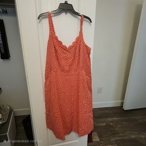 41 Hawthorn Red Polka Dot Dress